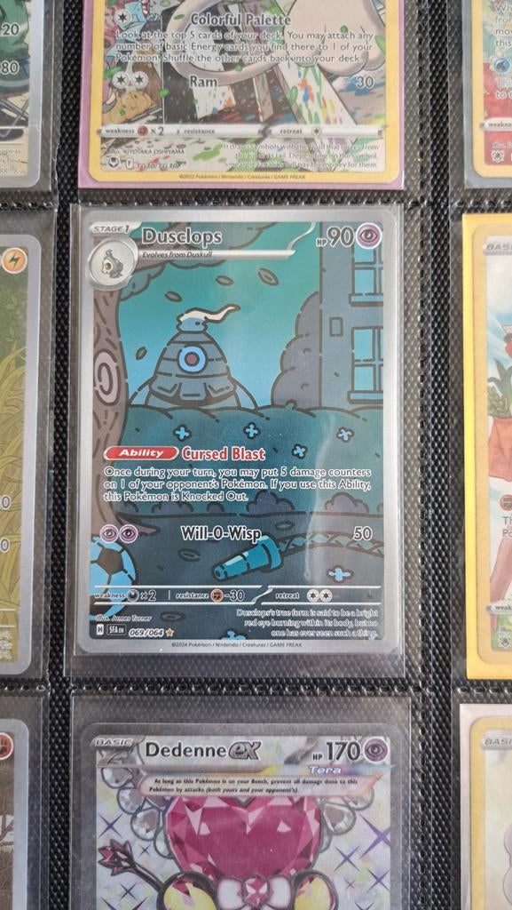 Dusclops 069/064 Art Rare Pokémon kaart, Ophalen, Zo goed als nieuw, Losse kaart, Foil