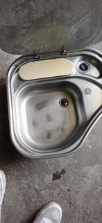 Spoelbak met glazen afdekplaat voor camper of caravan, Caravans en Kamperen, Caravan accessoires, Ophalen of Verzenden