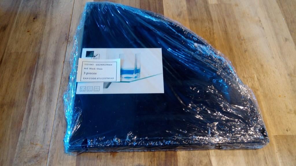 3x zwart glazen planchet, Ophalen, Overige typen, Nieuw, 50 tot 100 cm